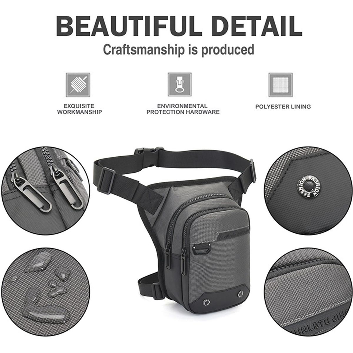 Motorcycle Leg Bag Oxford Cloth Waist Bag for Men Women Thigh Bag Splash-proof Drop Leg Bag Shoulder Bag for Outdoor Riding Bike Cycling