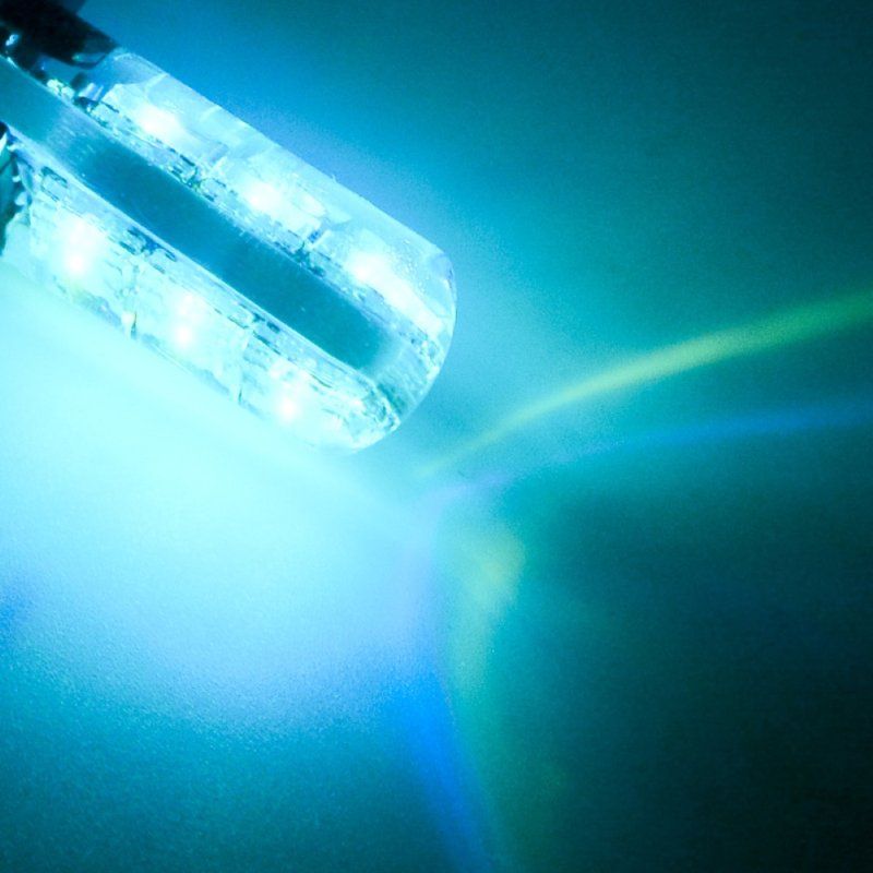 2Pcs T10 W5W 5050 6SMD RGB LED Car Wedge Light Lamp Bulbs-