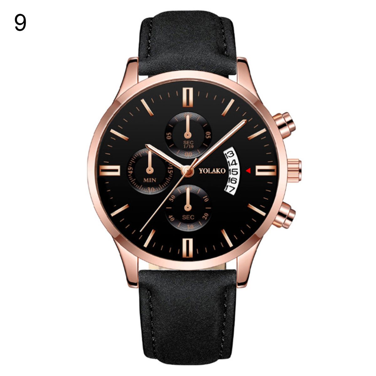 Quartz Wristwatch Precise Stylish Wear Round Dial Calendar-