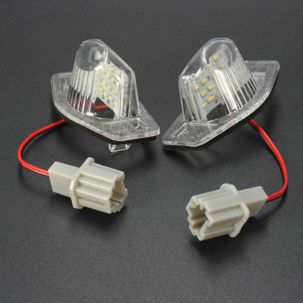 2pcs Error Free LED Car Number License Plate For Honda Crv Fit Jazz Crosstour Odyssey Stream Freed