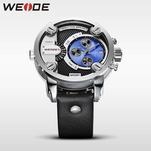 3301 Fashion Casual Watches Men Luxury Brand Quartz Genuine Leather Strap Watch