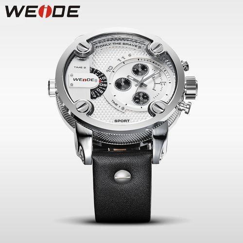 3301 Fashion Casual Watches Men Luxury Brand Quartz Genuine Leather Strap Watch