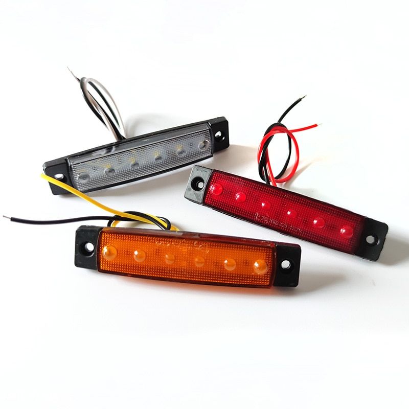10PCS Truck Trailer Side Marker Indicators Light Car Signal Brake Rear Warning Tail Light LED 12V