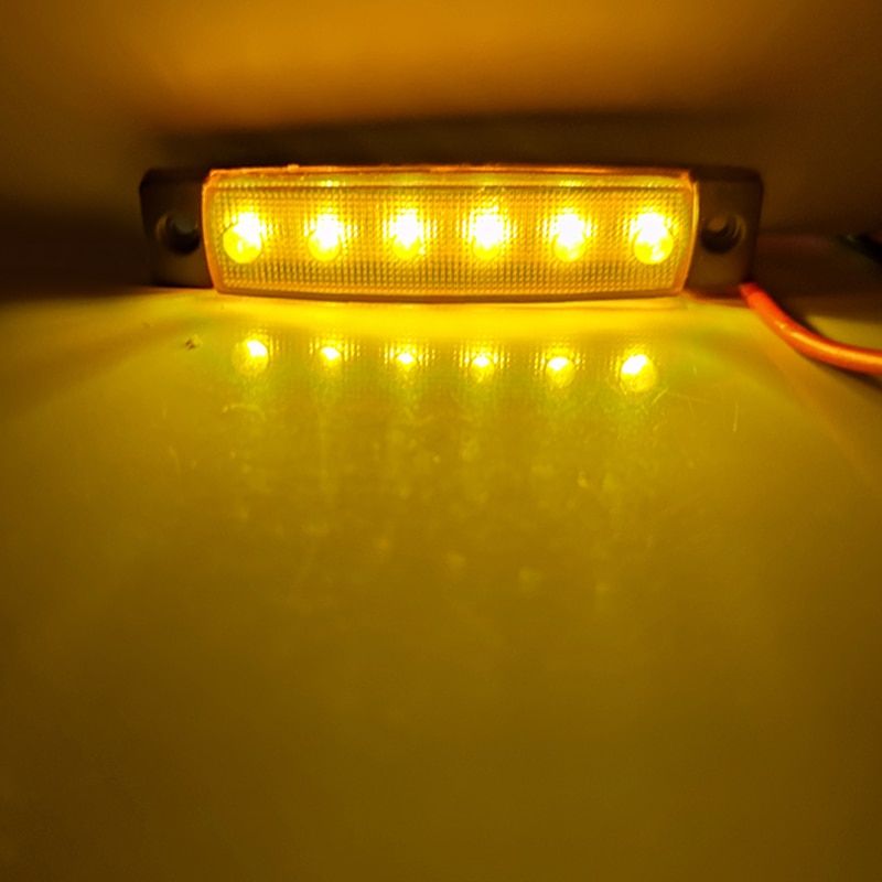 10PCS Truck Trailer Side Marker Indicators Light Car Signal Brake Rear Warning Tail Light LED 12V
