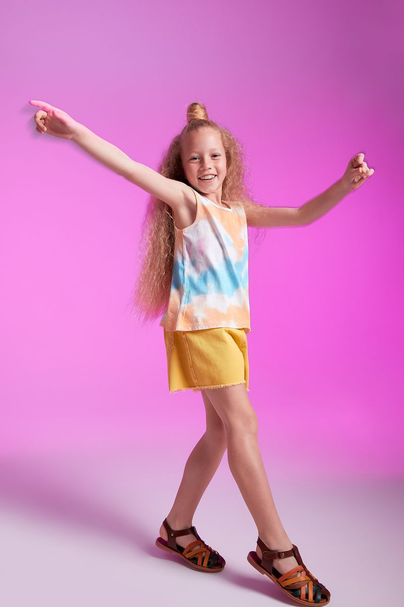 Girl Mom Fit Woven Short - Yellow