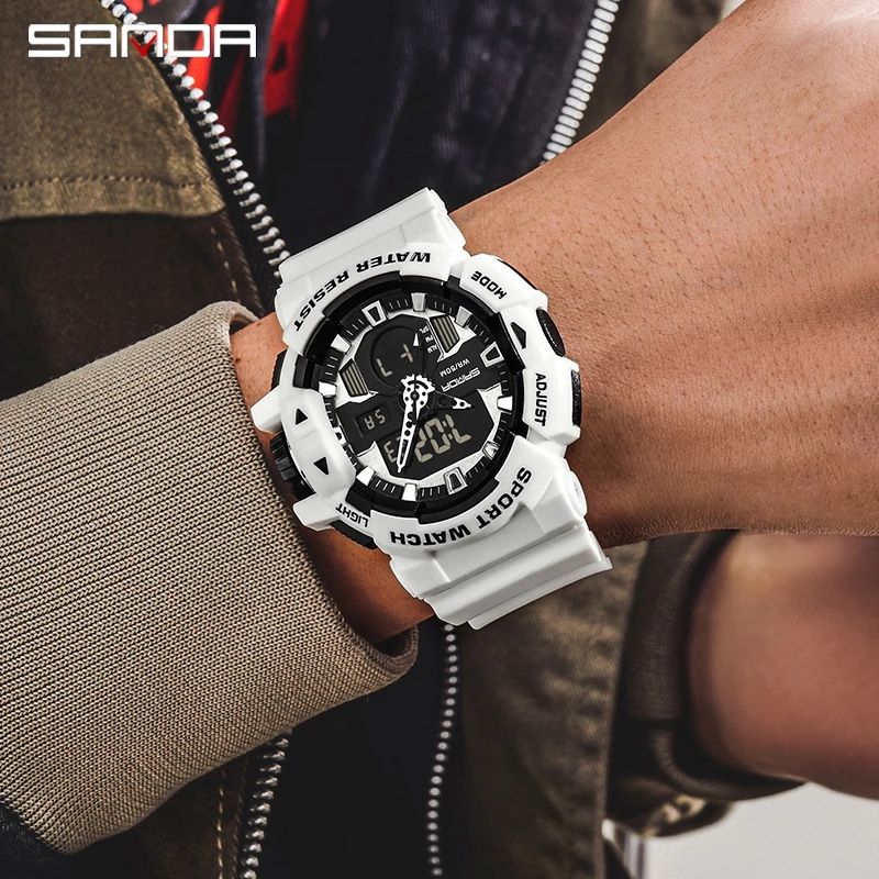 Luxury Sports Dual Display Chronograph Waterproof Watch Men