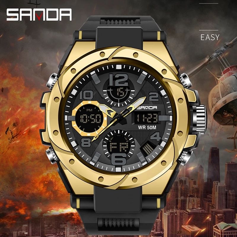 SANAD-Men's Luxury Sports Watch, Quartz Chronograph