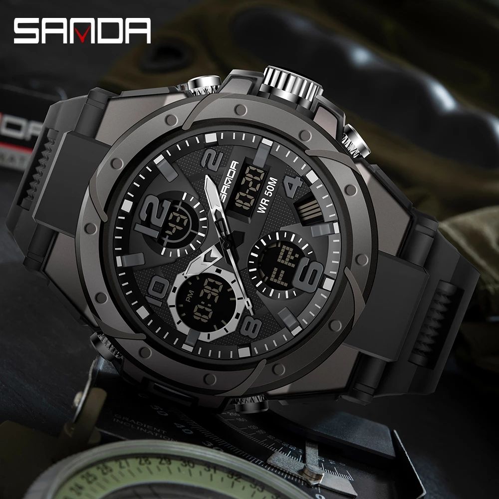 SANAD-Men's Luxury Sports Watch, Quartz Chronograph