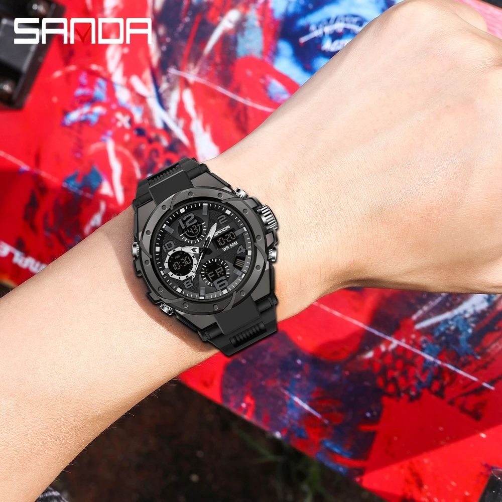 SANAD-Men's Luxury Sports Watch, Quartz Chronograph