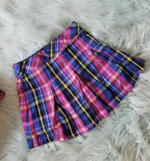 Plaid Skirt With Underneath Short