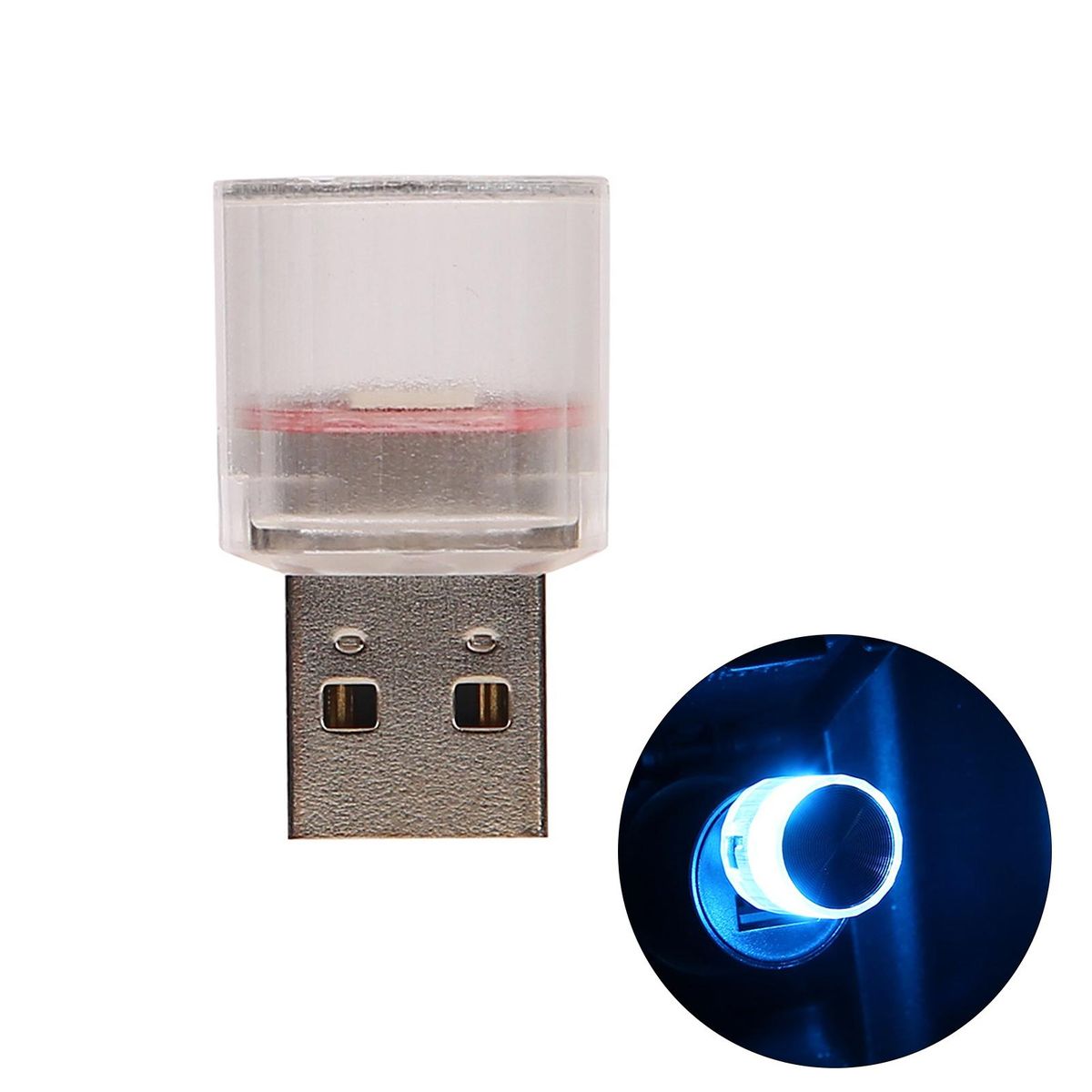 Universal Car Light Mini Usb Car Lamp Portable Led for Emergency Light Blue