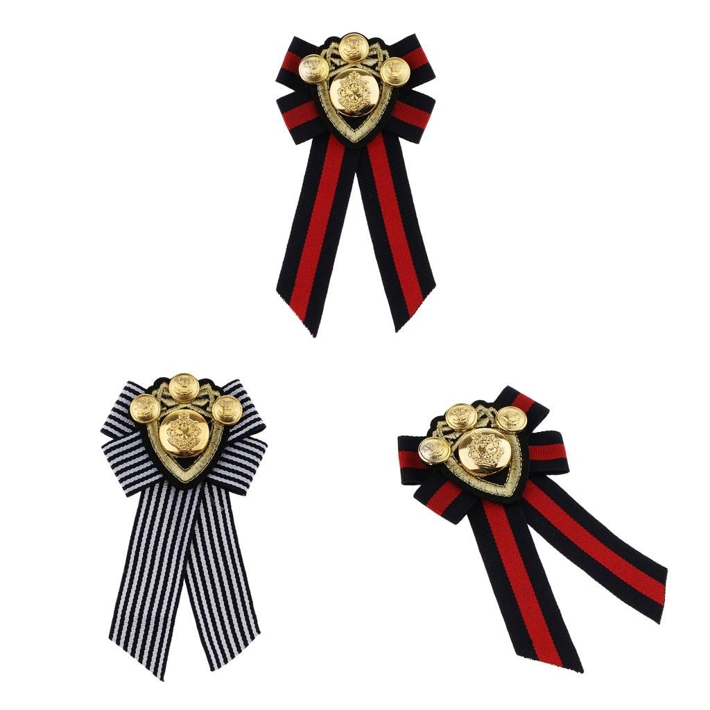 3x Ladies Girl Bowknot Bow Tie Shirt Necktie Striped