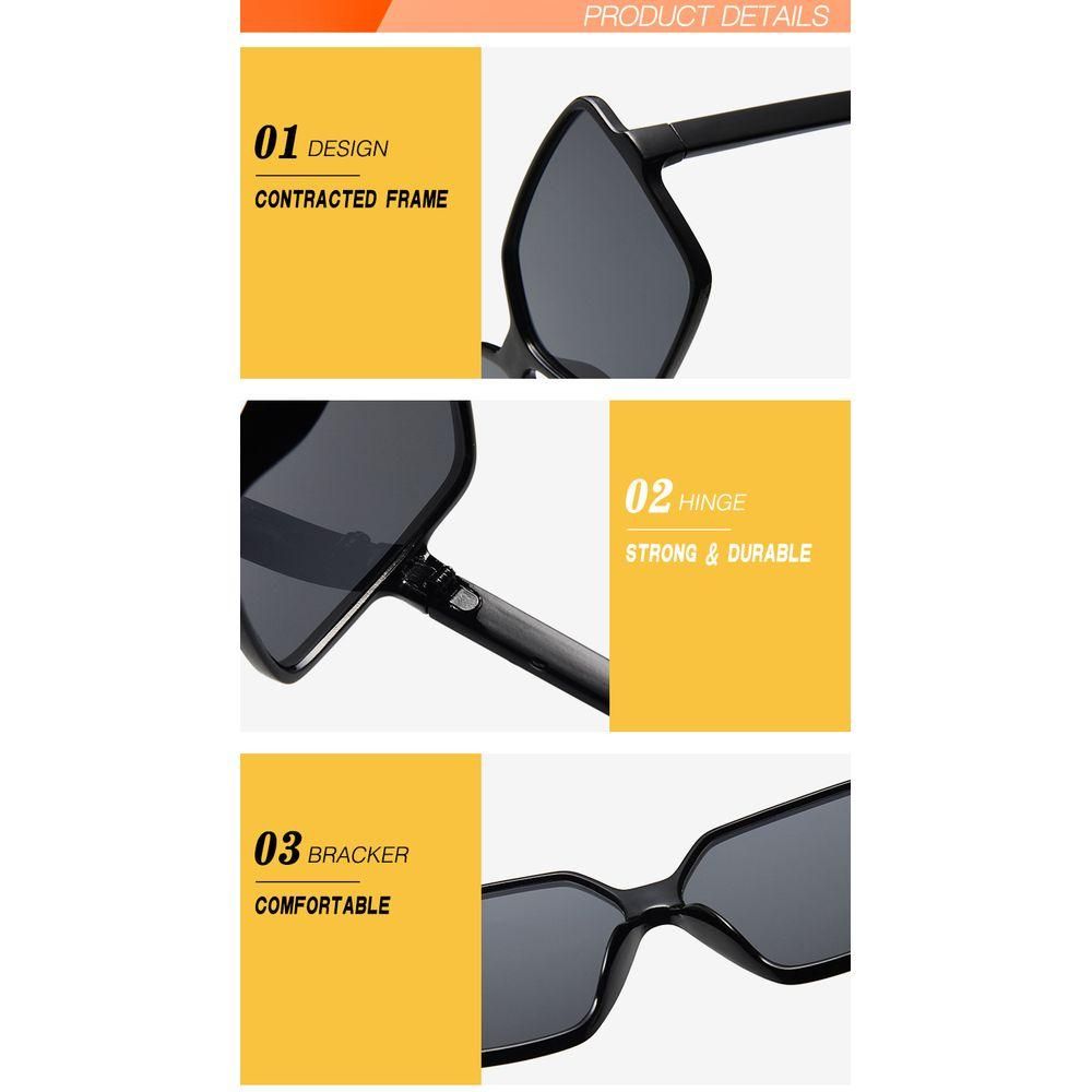 3-in-1 Set Ladies Fashion Travel Square Sunglasses Multi