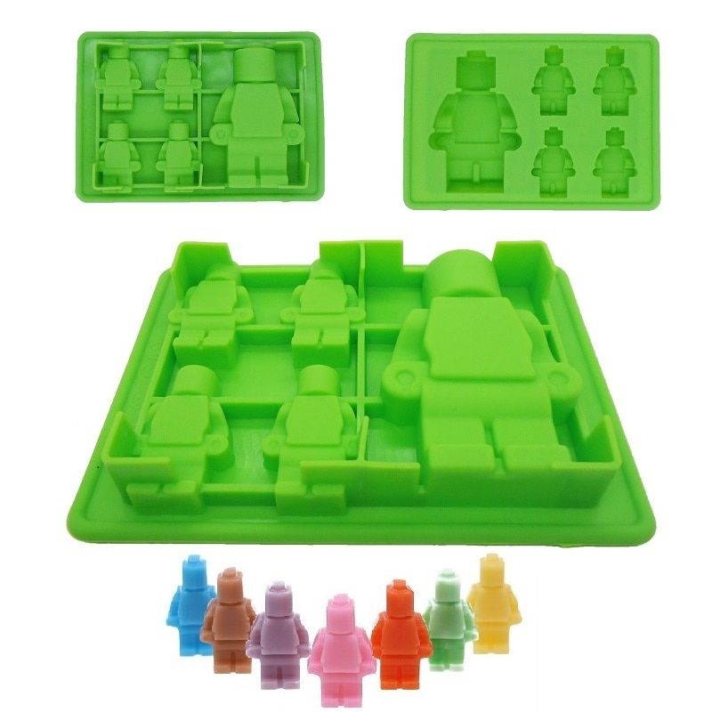 Silicone Lego Building Blocks Robot 3D DIY Mold Chocolate