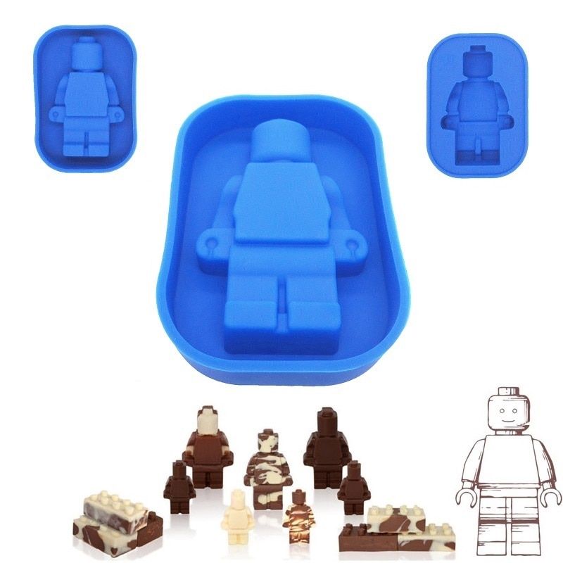 Silicone Lego Building Blocks Robot 3D DIY Mold Chocolate
