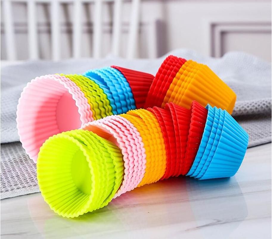 1 3 5 PCS Set Silicone Cupcake Baking Molds Cup Set Kitchen