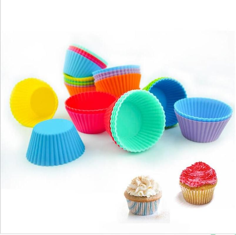1 3 5 PCS Set Silicone Cupcake Baking Molds Cup Set Kitchen