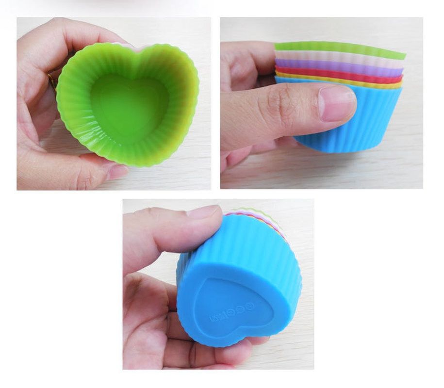 1 3 5 PCS Set Silicone Cupcake Baking Molds Cup Set Kitchen