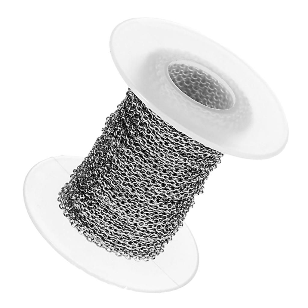 9m Stainless Steel Cross Chain DIY Necklace Making Decorative Cable