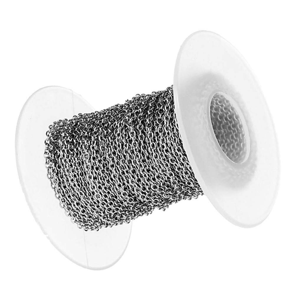 9m Stainless Steel Cross Chain DIY Necklace Making Decorative Cable