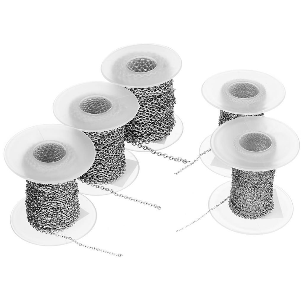 9m Stainless Steel Cross Chain DIY Necklace Making Decorative Cable