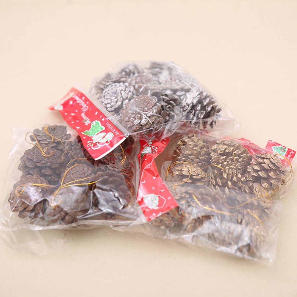 9pcs Christmas Pine Cones Bauble Xmas Tree Party Hanging