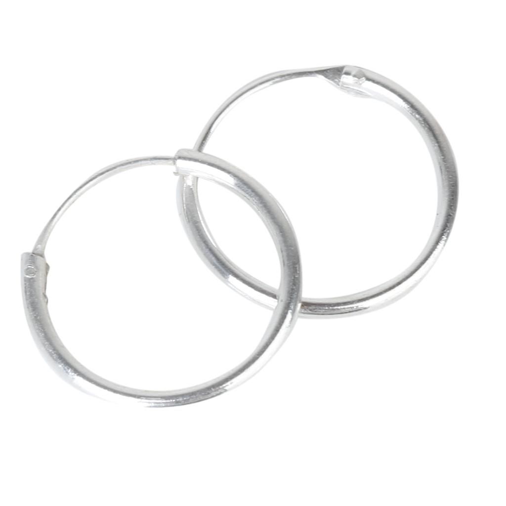 3 Pairs 925 Sterling  Hoop Earring Set For Women Girls Huggie