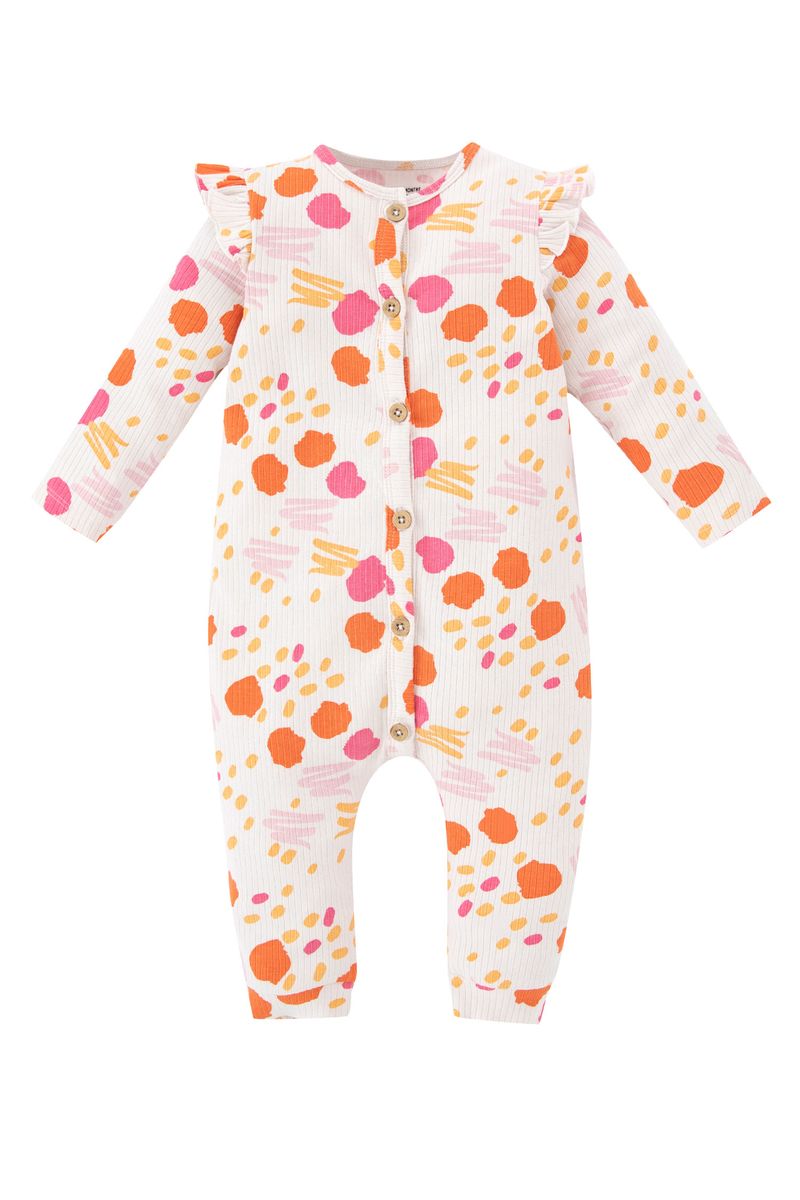 BabyGirl New Born Regular Fit Bike Neck Knitted Overalls - Pink