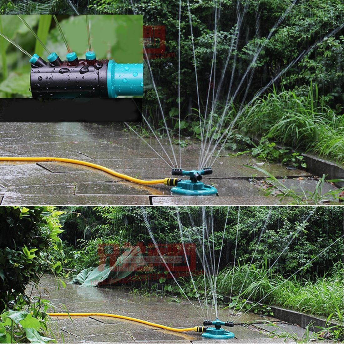 Garden 360 Degree Rotary Automatic Sprinkler Lawn Watering Nozzle Irrigation Nozzle