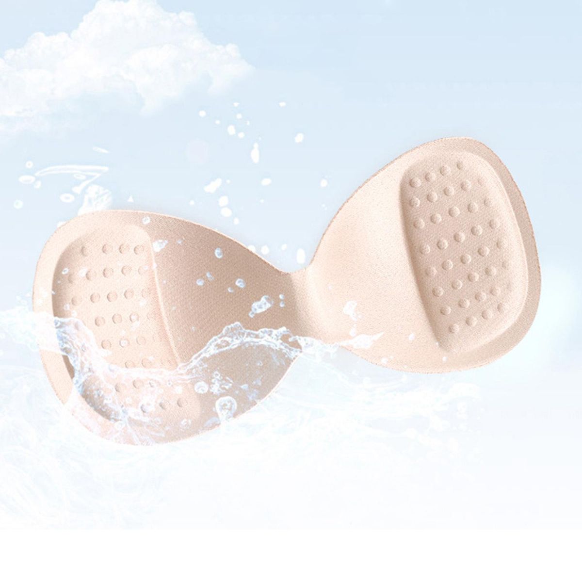 4 Pieces Women Bra Pads Inserts Push Up Reusable Thick Removable Brown