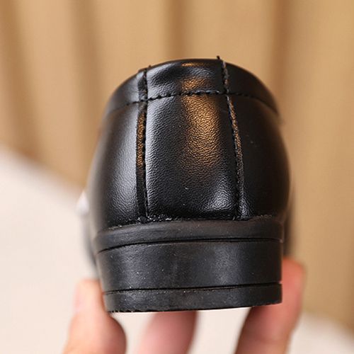 British Style Boy Leather Shoes Children Dress Fashion Catwalk Show Shoes Black