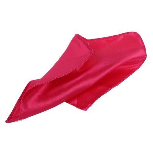 Hot Pink 8.5 Inch Square Satin Hanky Handkerchief For