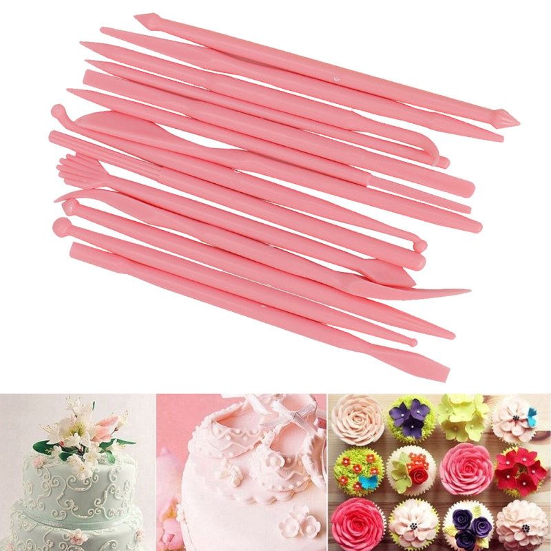 14Pcs Cake Sugarcraft Modeling Cutter DIY Sculpting-Pink