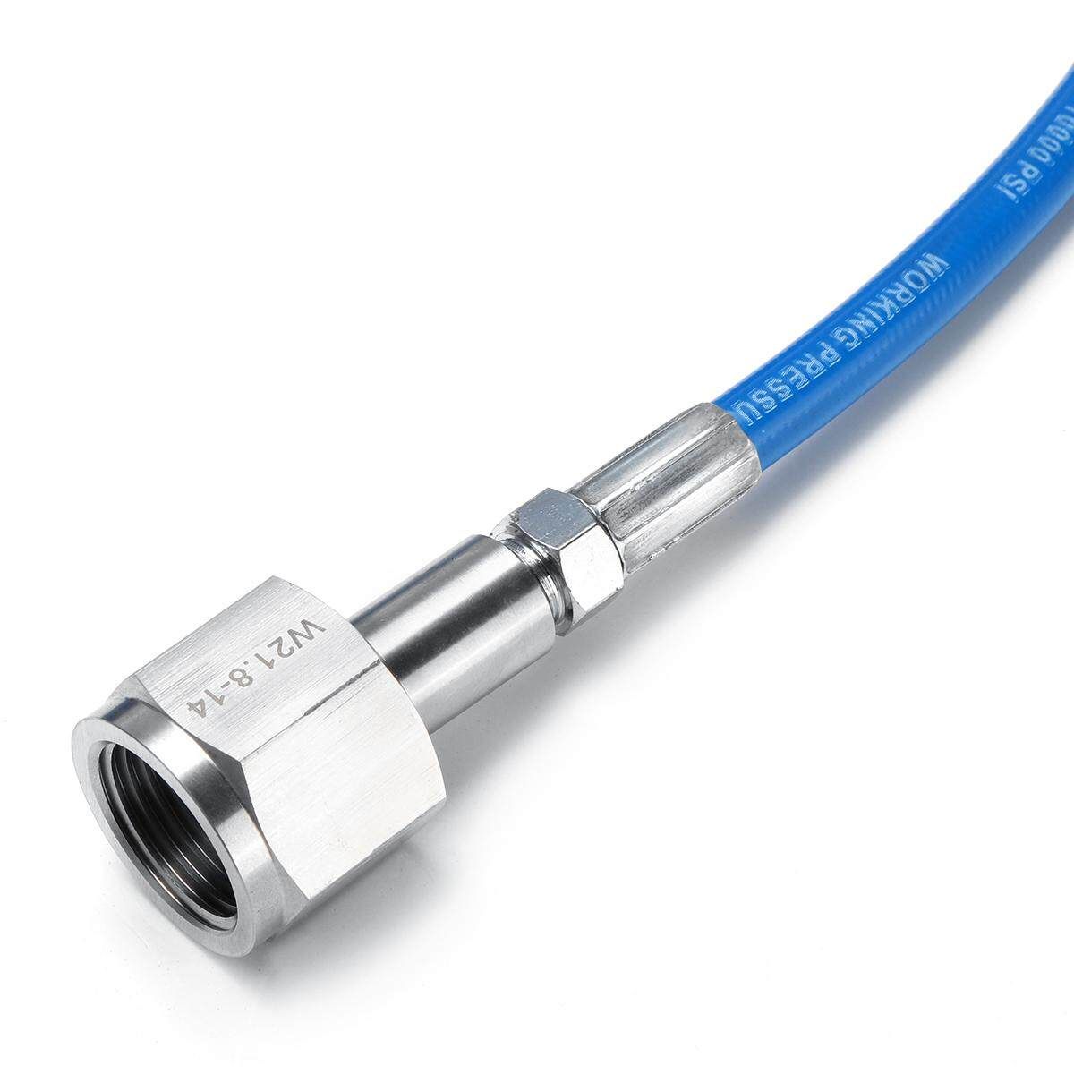 99inch Blue Hose CO2 W21.8 Tank Direct Adapter Filling Hose For Soda Stream