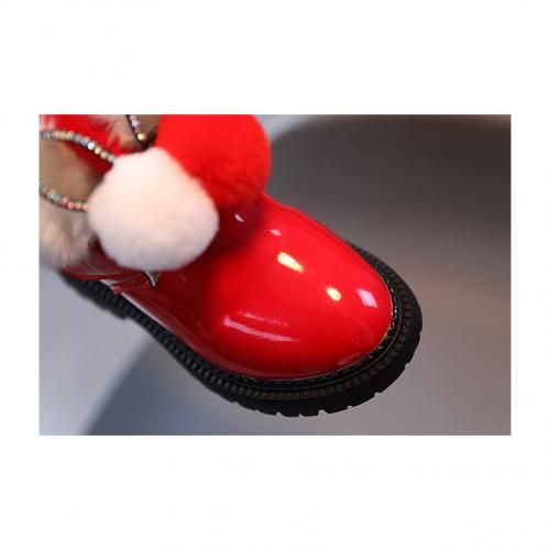 Kids Boys And Girls Quality Shoe Fur Boot-Red