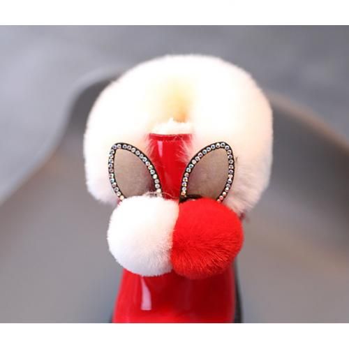 Kids Boys And Girls Quality Shoe Fur Boot-Red