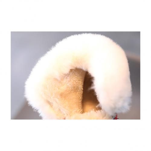 Kids Boys And Girls Quality Shoe Fur Boot-Red