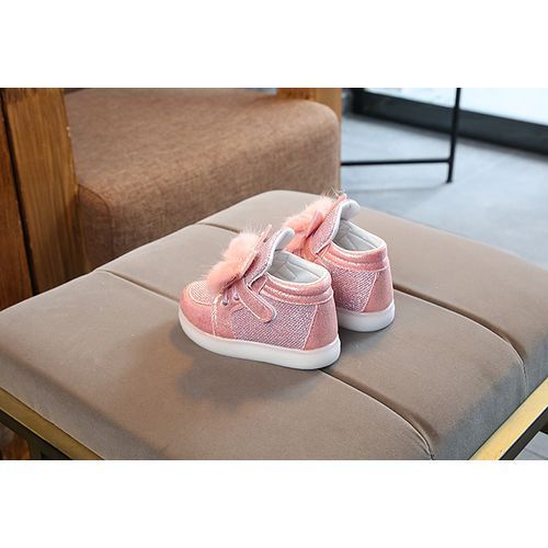 Children's LED Lights Shoes Girls Cartoon Baby Shoes-Pink