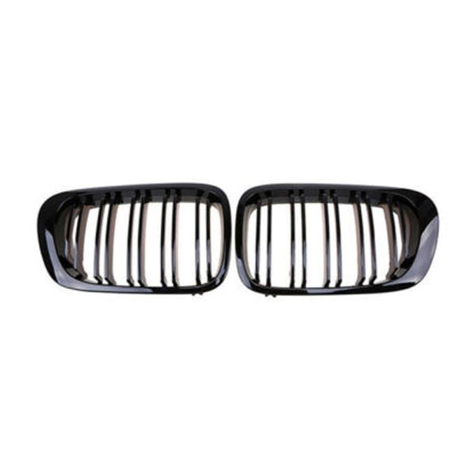 1Pair Grilles Dual Line Professional Gloss-Bright Black
