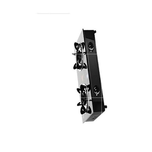 Table Top Gas Cooker With Glass - Top  2-Burner Black