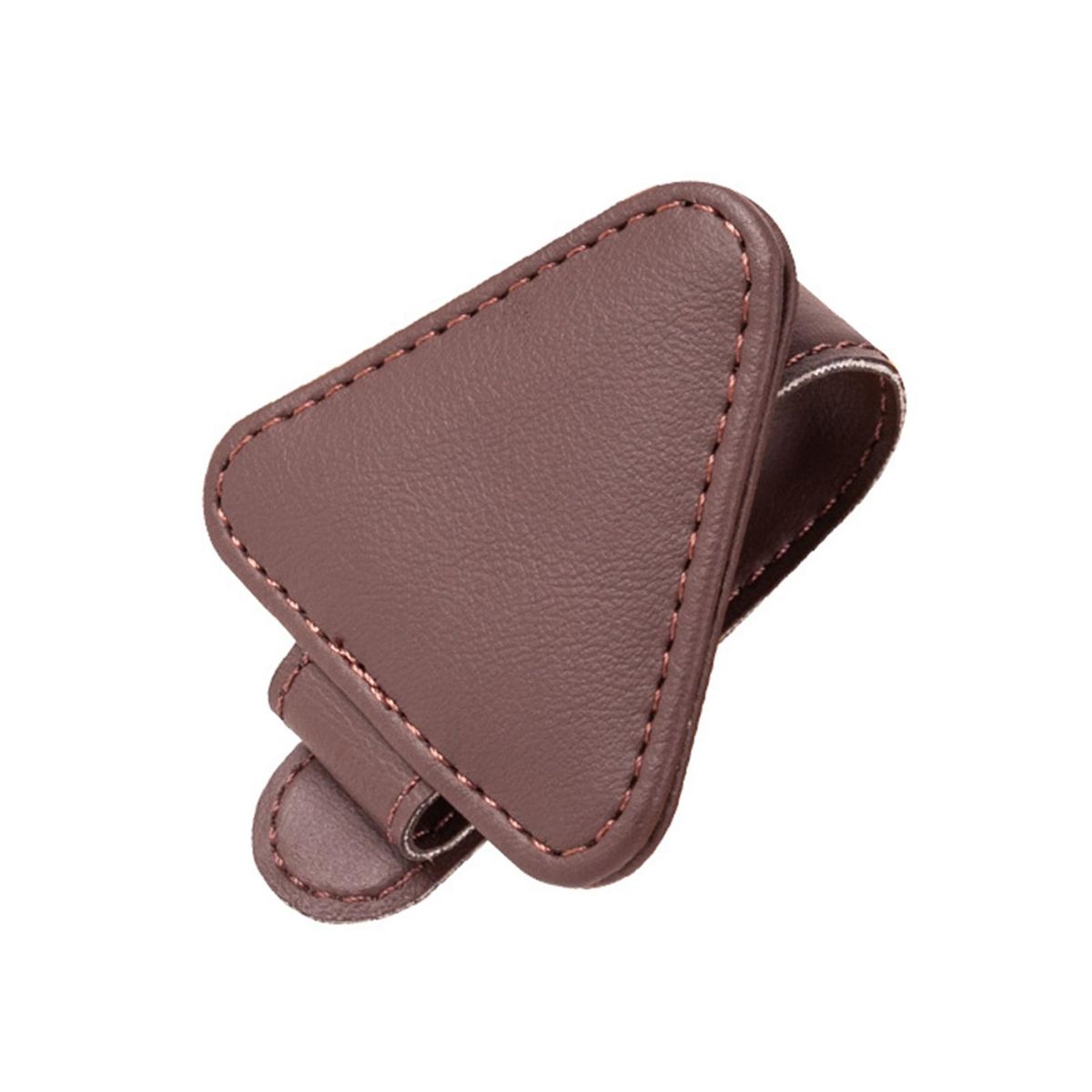 Easy Access Car Glasses Holder Automate Magnetic Sun Visor for Glasses Brown