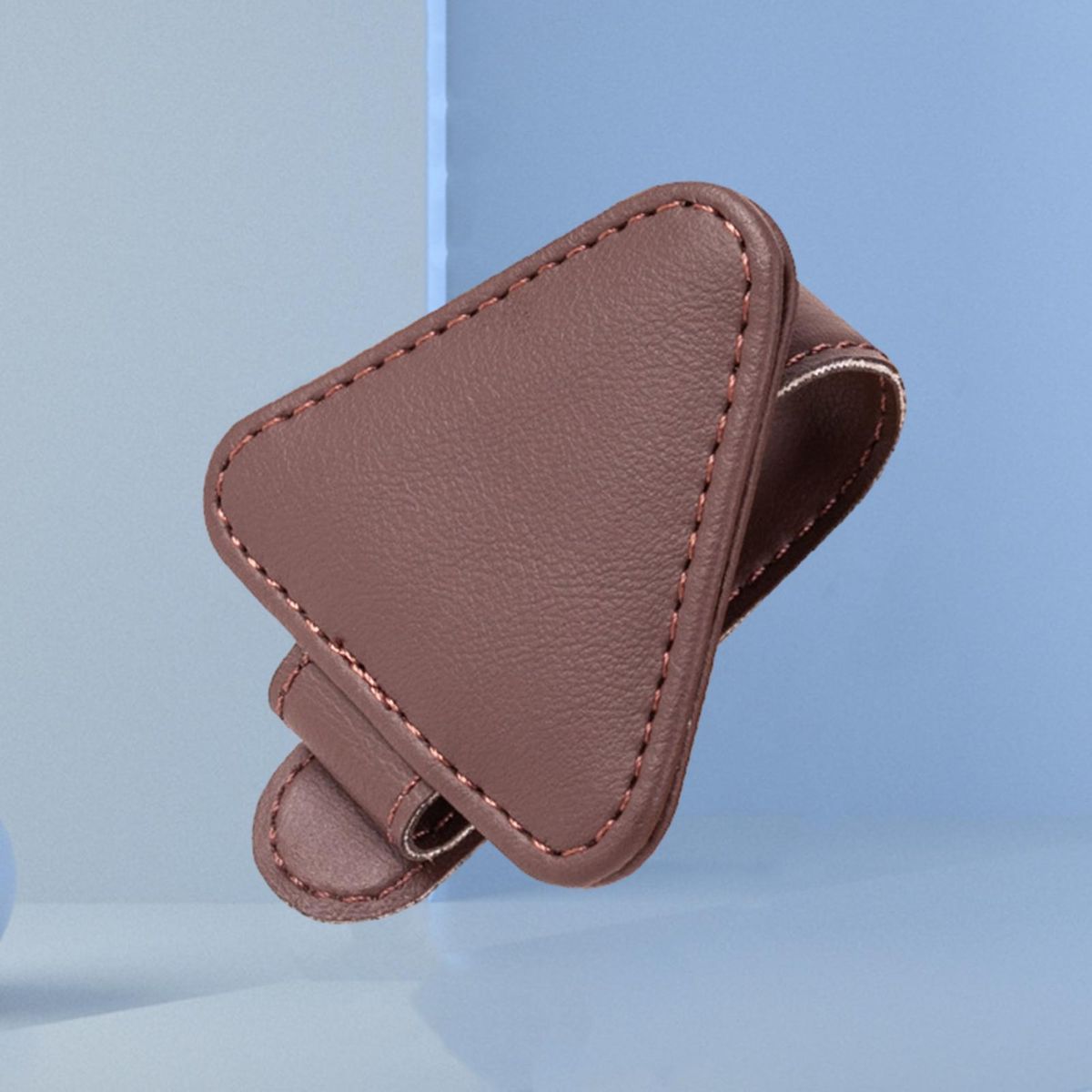 Easy Access Car Glasses Holder Automate Magnetic Sun Visor for Glasses Brown