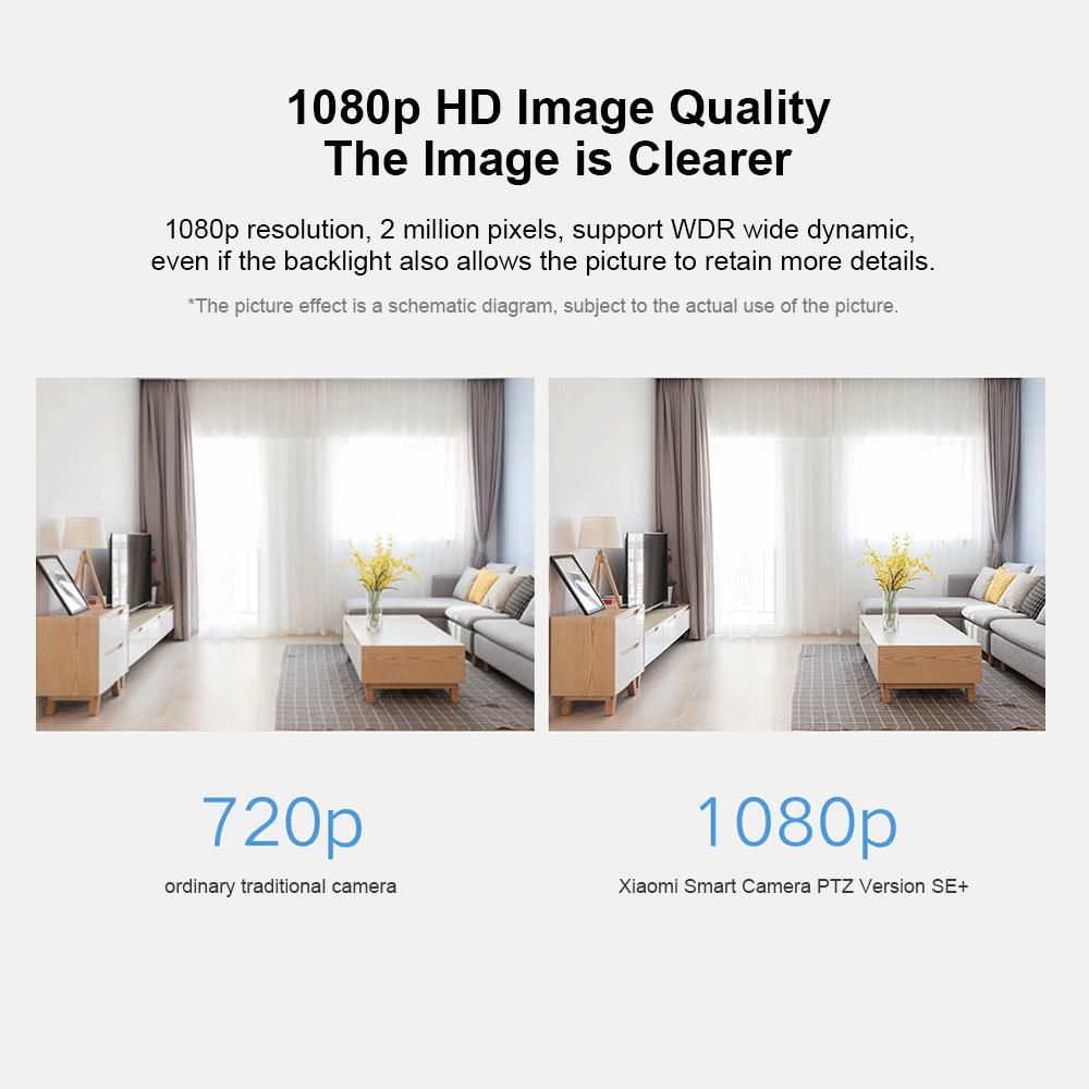 Xiaomi Smart Camera SE 360 PTZ 1080P HD Baby Surveillance WiFi Webcam Infrared Night Vision AI Humanoid Detect Home Security
