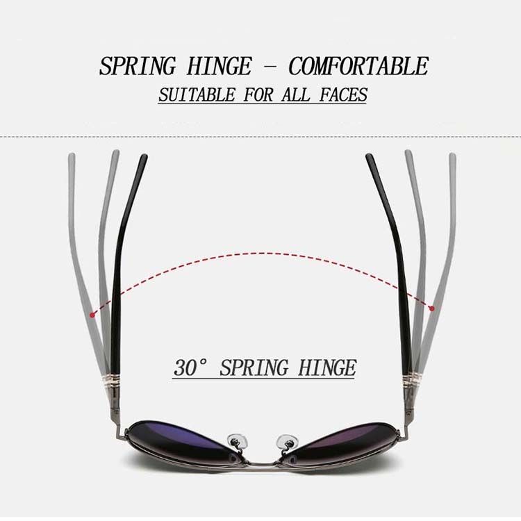 Men Oversized Aviation Metal Frame Driving Sun Glasses