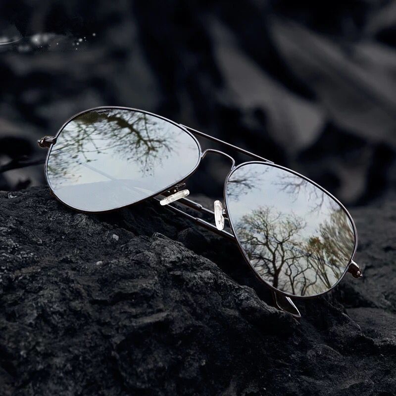 Men Sunglasses Gold Frame Alloy Anti UV Sun Glasses Women