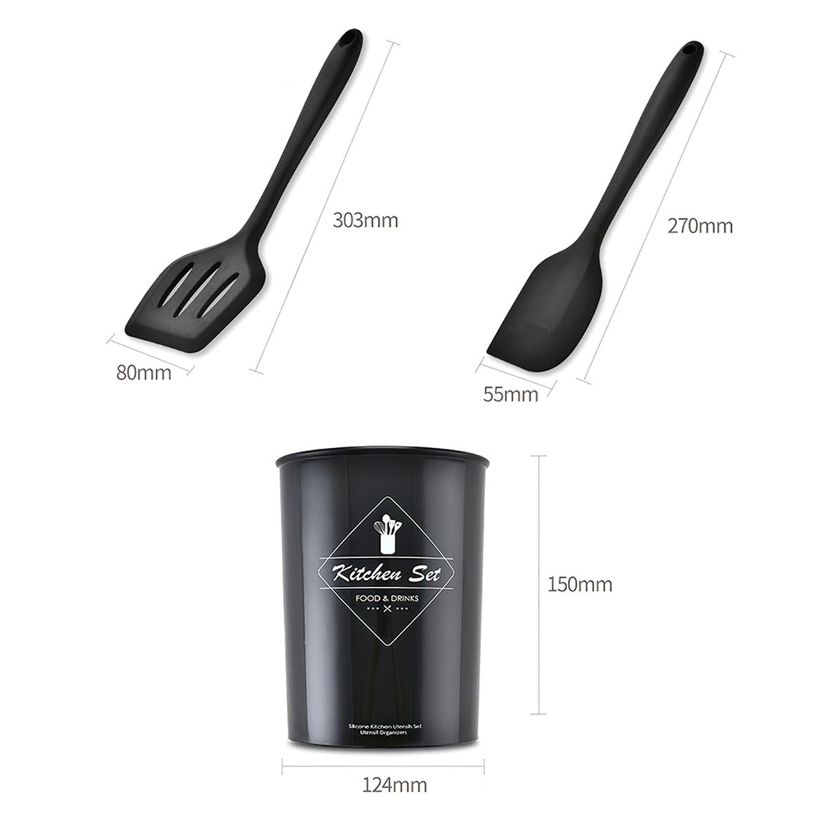 Cooking Utensils Set 10 PCS Silicone Cooking Utensils With A