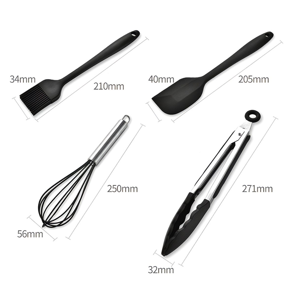Cooking Utensils Set 10 PCS Silicone Cooking Utensils With A