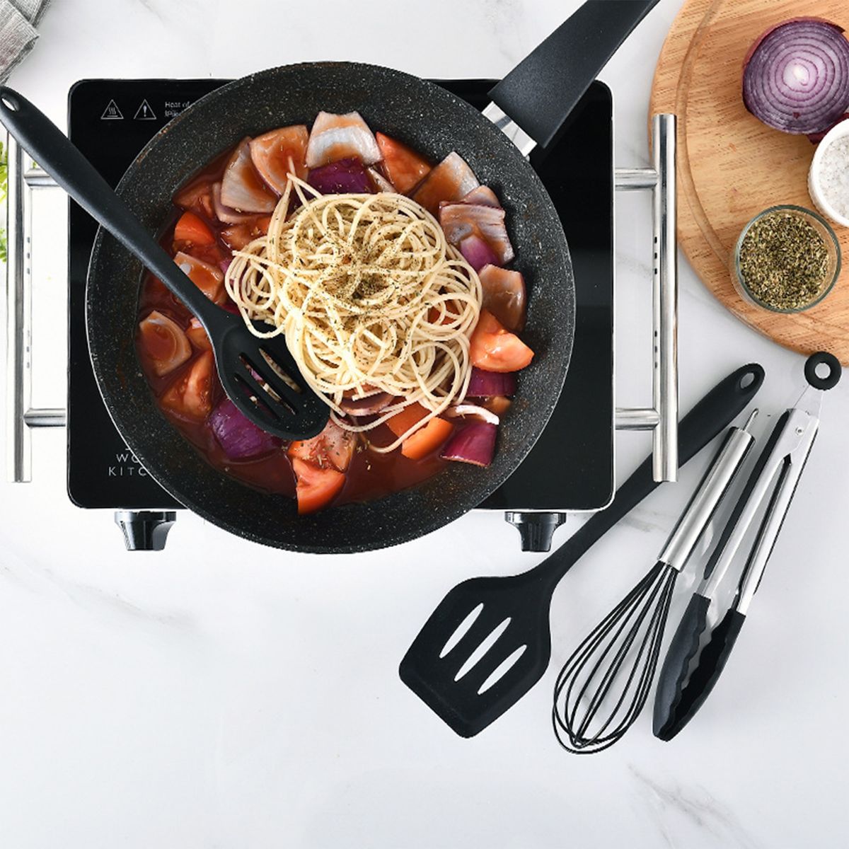 Cooking Utensils Set 10 PCS Silicone Cooking Utensils With A