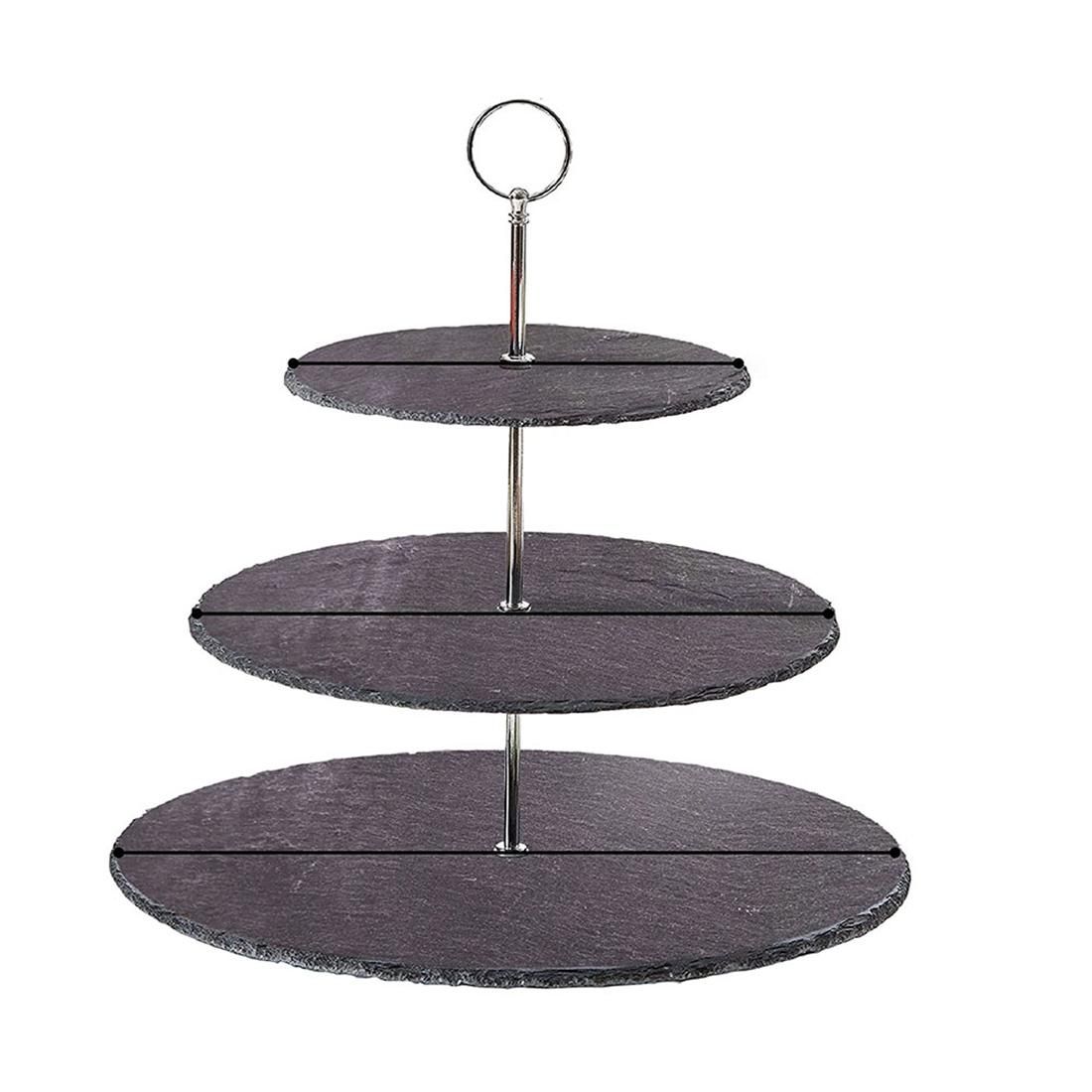 3 Tier Slate Cake Stand Cupcake Serving