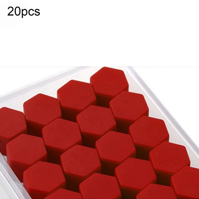 20Pcs Car Bolt Caps Wheel Nuts Silicone Covers Practical-Red